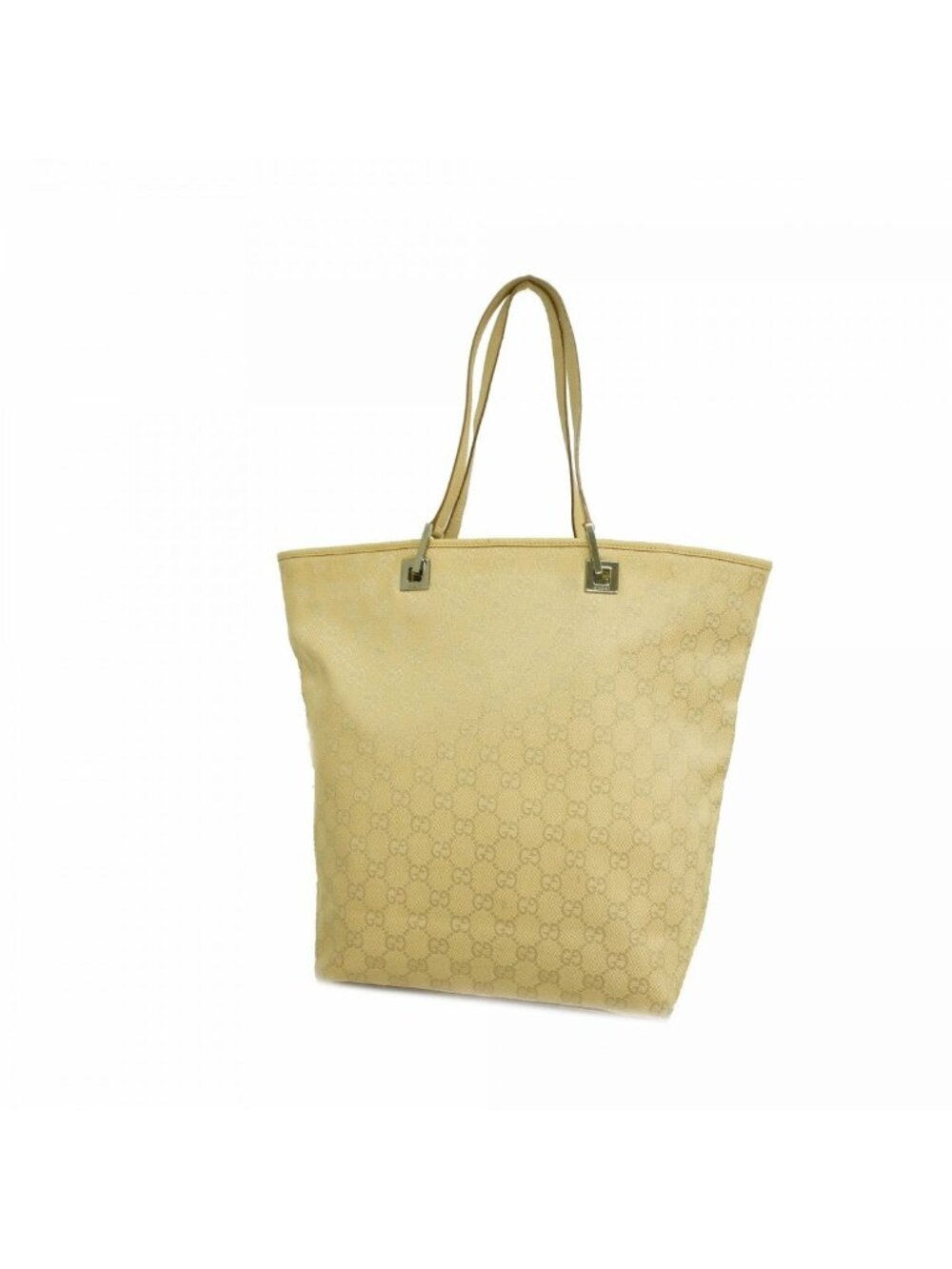 Gucci Tote GG Canvas Beige Silver